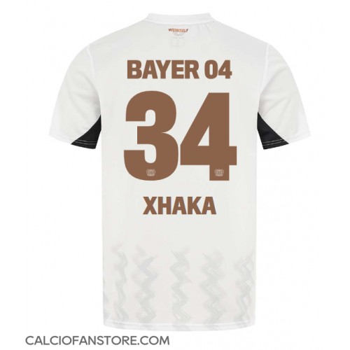 Maglia Calcio Bayer Leverkusen Granit Xhaka #34 Seconda Divisa 2024-25 Manica Corta